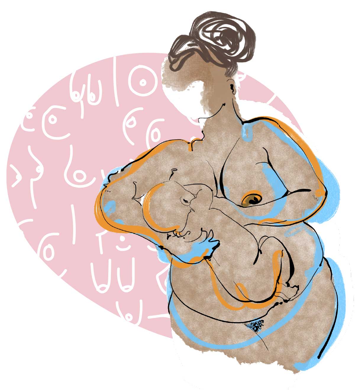 The Boob Whisperer – Maternity and nursing bra fitting – Illustration by In The Nud